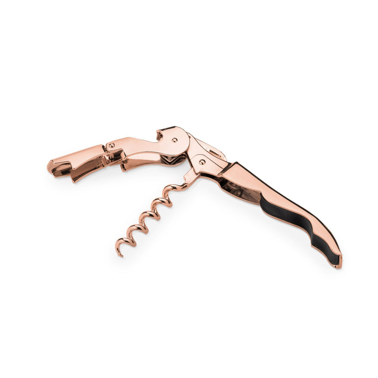 Summit Signature Double Hinged Corkscrew in Copper by Viski - detail view