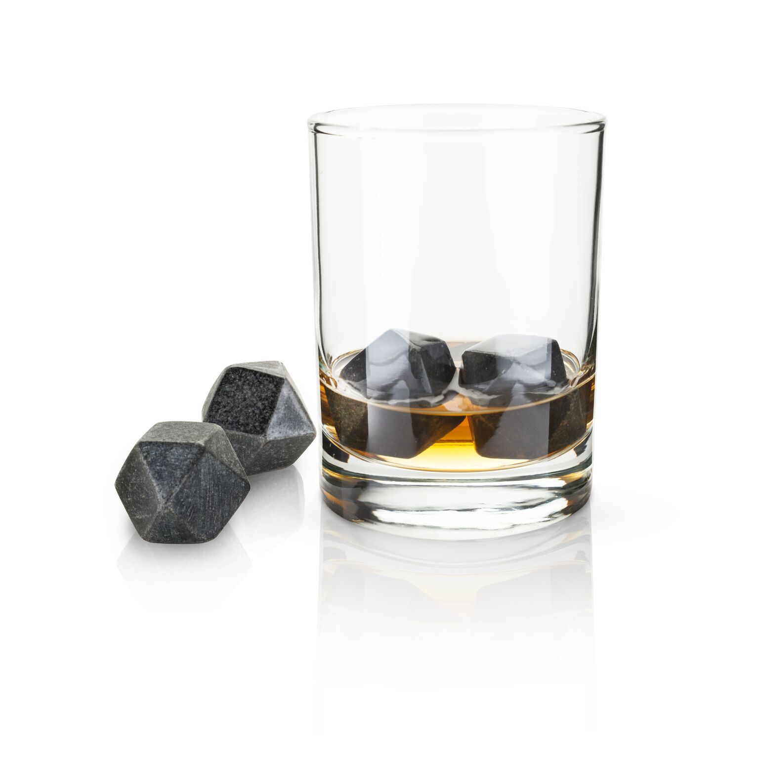 Glacier Rocks Hexagonal Basalt Stones, Set of 4 by Viski barware