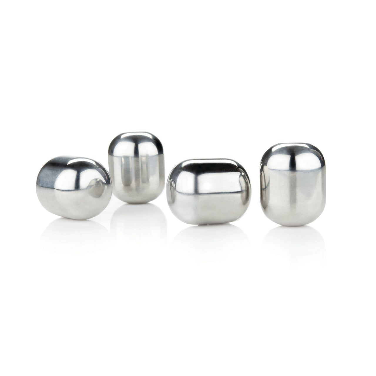 Glacier Rocks Wine Globes in Stainless Steel, Set of 4 by Viski - detail view