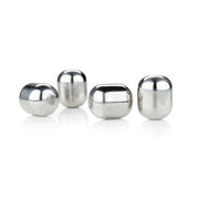 Glacier Rocks Wine Globes in Stainless Steel, Set of 4 by Viski - detail view