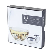 Glacier Rocks Wine Globes in Stainless Steel, Set of 4 by Viski - alternate angle