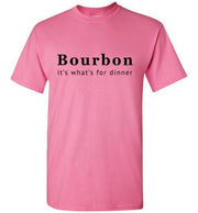 Whiskey T Shirt - Bourbon It's What's For Dinner - detail view
