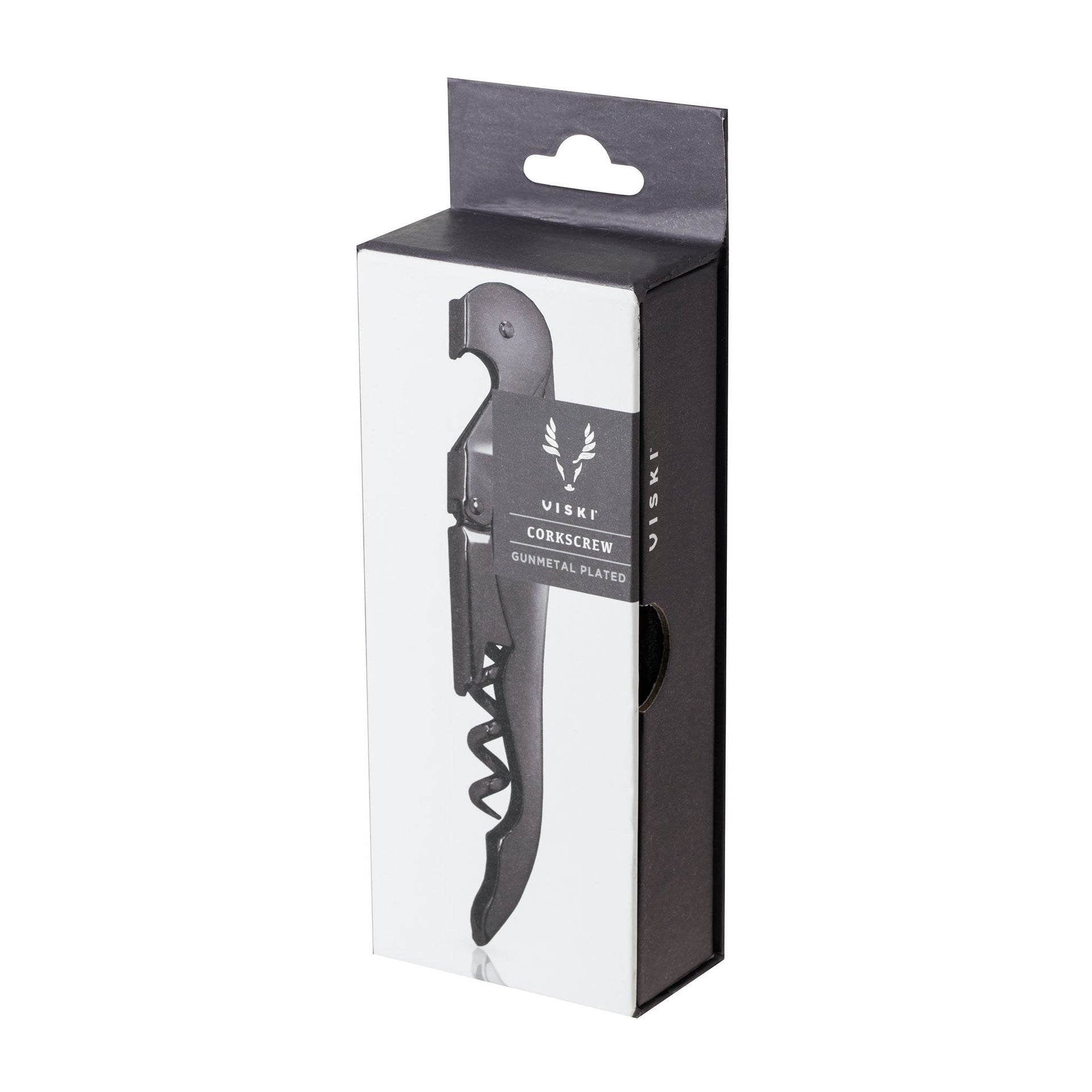 Corkscrew / Wine Key - Warren Gunmetal Black Signature by Viski - alternate angle