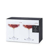 Champagne Glasses - Raye Faceted Crystal Coupe by Viski (set of 2) - The Bar Warehouse