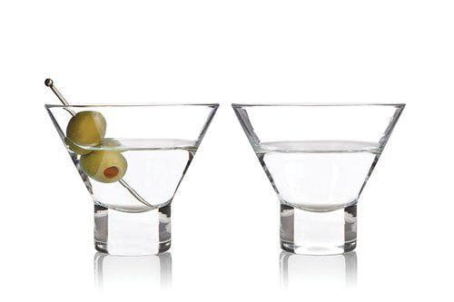 Martini Glasses - Raye Stemless by Viski (set of 2) - The Bar Warehouse