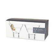 Heavy Base Crystal Martini Glasses by Viski (set of 2) - lifestyle shot