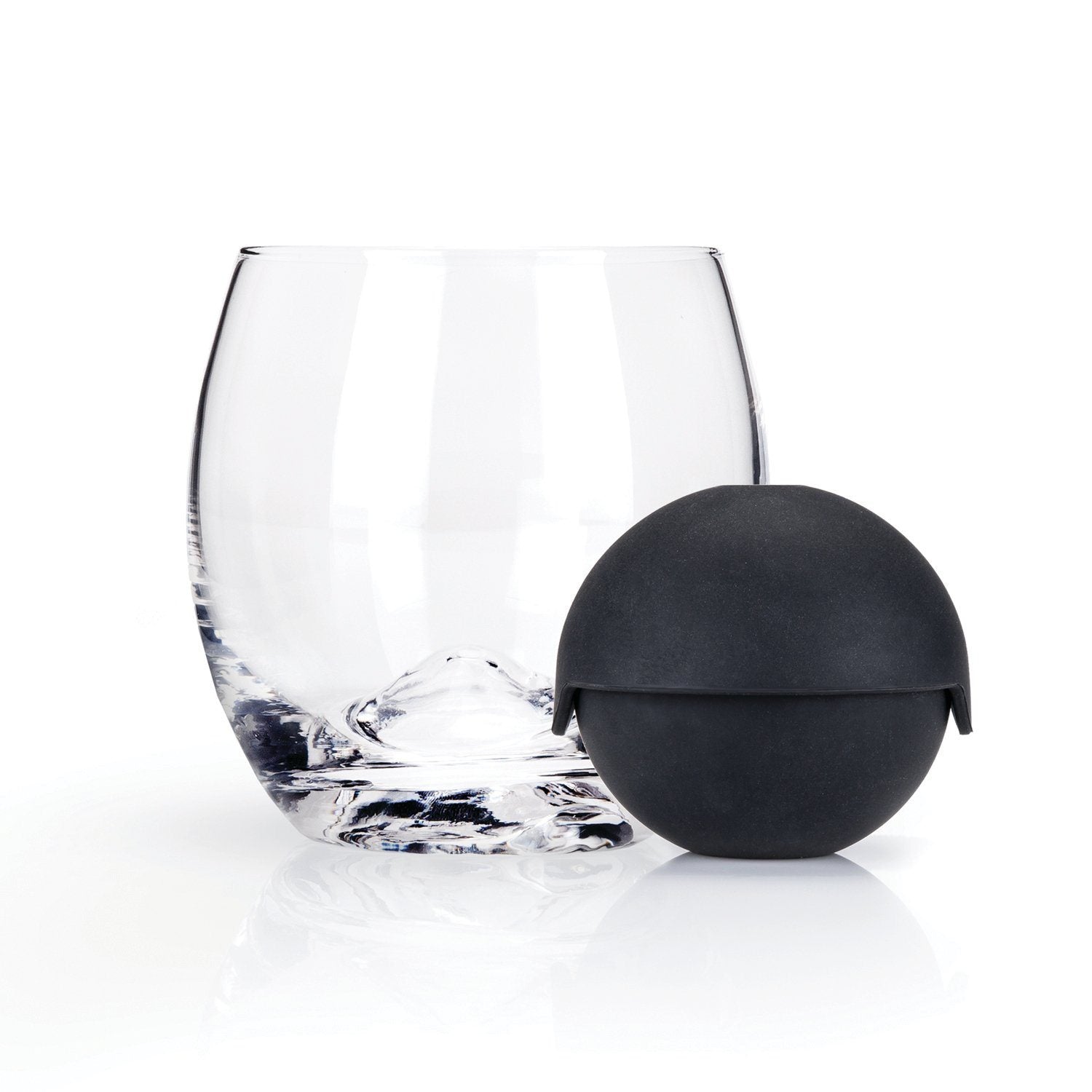 Glacier 4-Piece Ice Sphere Mold and Glasses Set by Viski barware