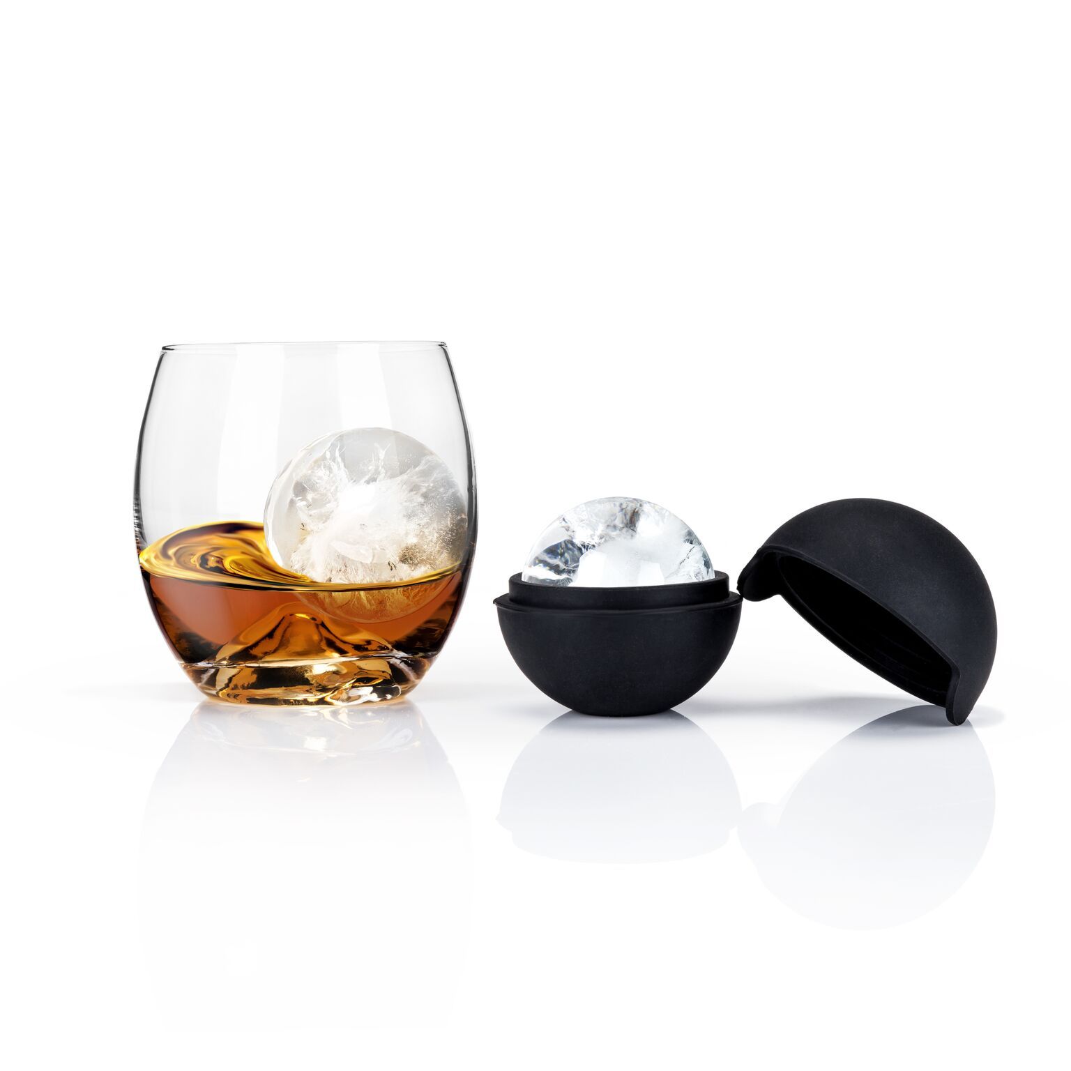 Glacier 4-Piece Ice Sphere Mold and Glasses Set by Viski - alternate angle