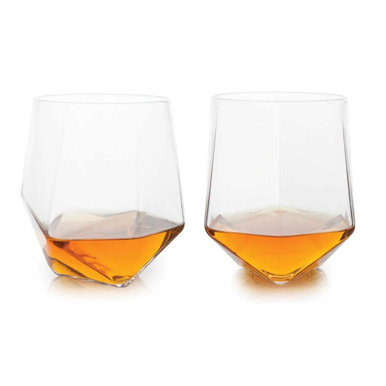 Seneca Crystal Faceted Tumblers, Set of 2 by Viski - alternate angle