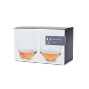 Seneca Crystal Faceted Tumblers, Set of 2 by Viski - in use