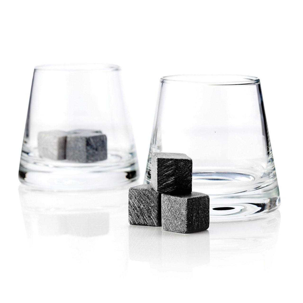 Drinkware - Whiskey Glasses - Soapstone Cube And Tumbler Set By Viski