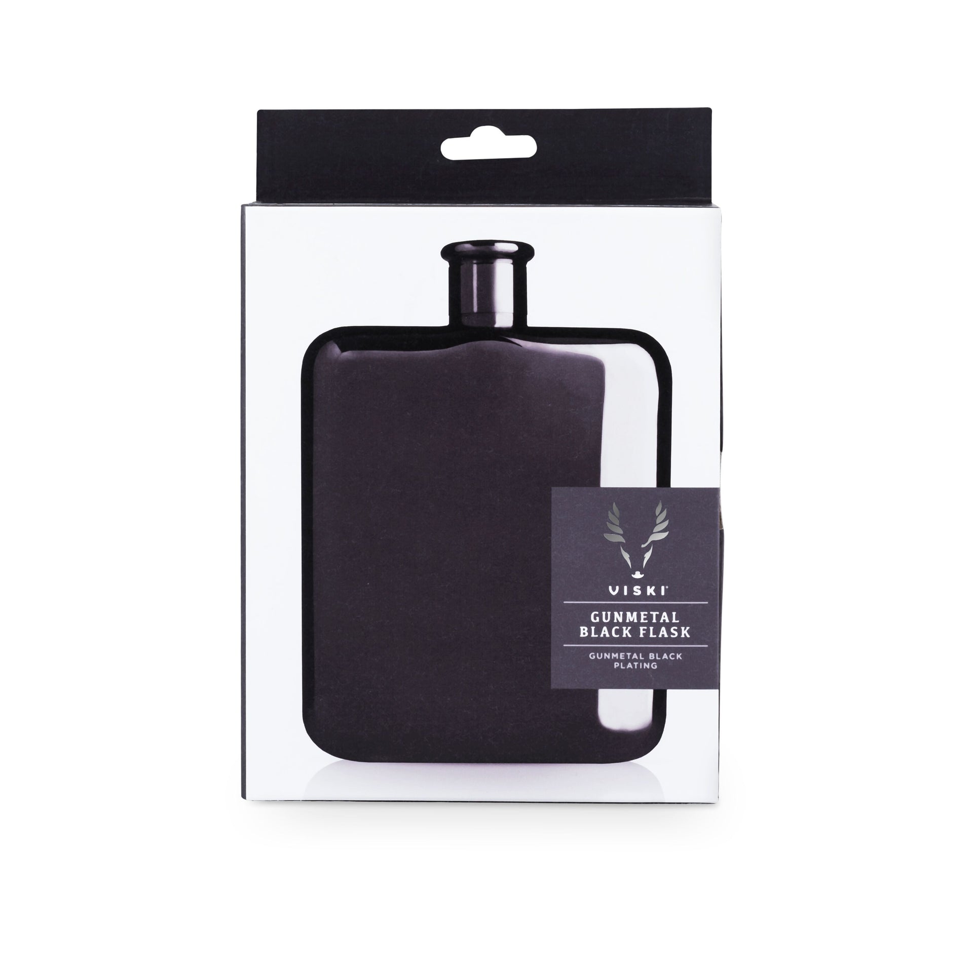 Warren 6 oz Flask in Gunmetal by Viski - alternate angle