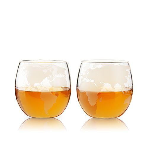Globe Whiskey Tumblers Set of 2 By Viski barware