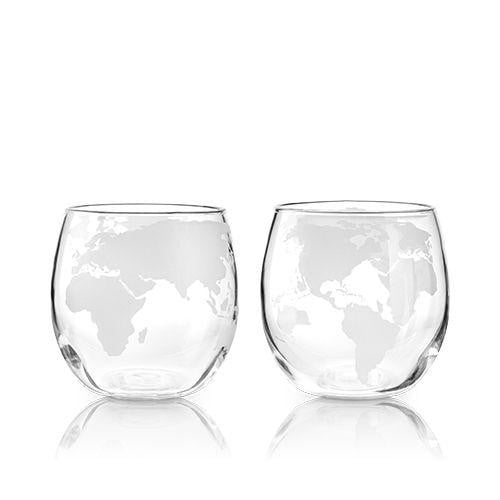Globe Whiskey Tumblers Set of 2 By Viski - alternate angle