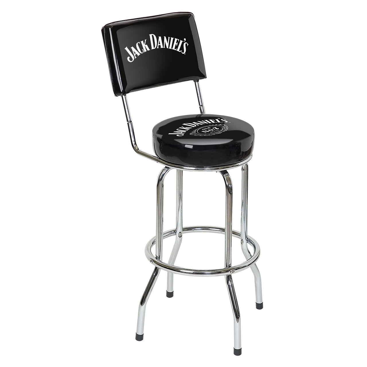 Jack Daniel's Bar Stool w/ Backrest wood