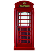 RAM Game Room Old English Telephone Booth Bar Cabinet - hero view