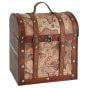 6 Bottle Old World Wooden Wine Box by Twine - detail view