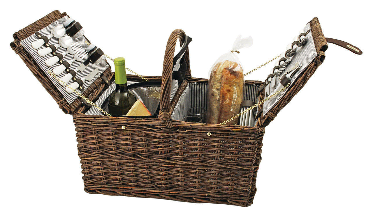 Wicker Picnic Basket - Cape Cod by Twine - The Bar Warehouse