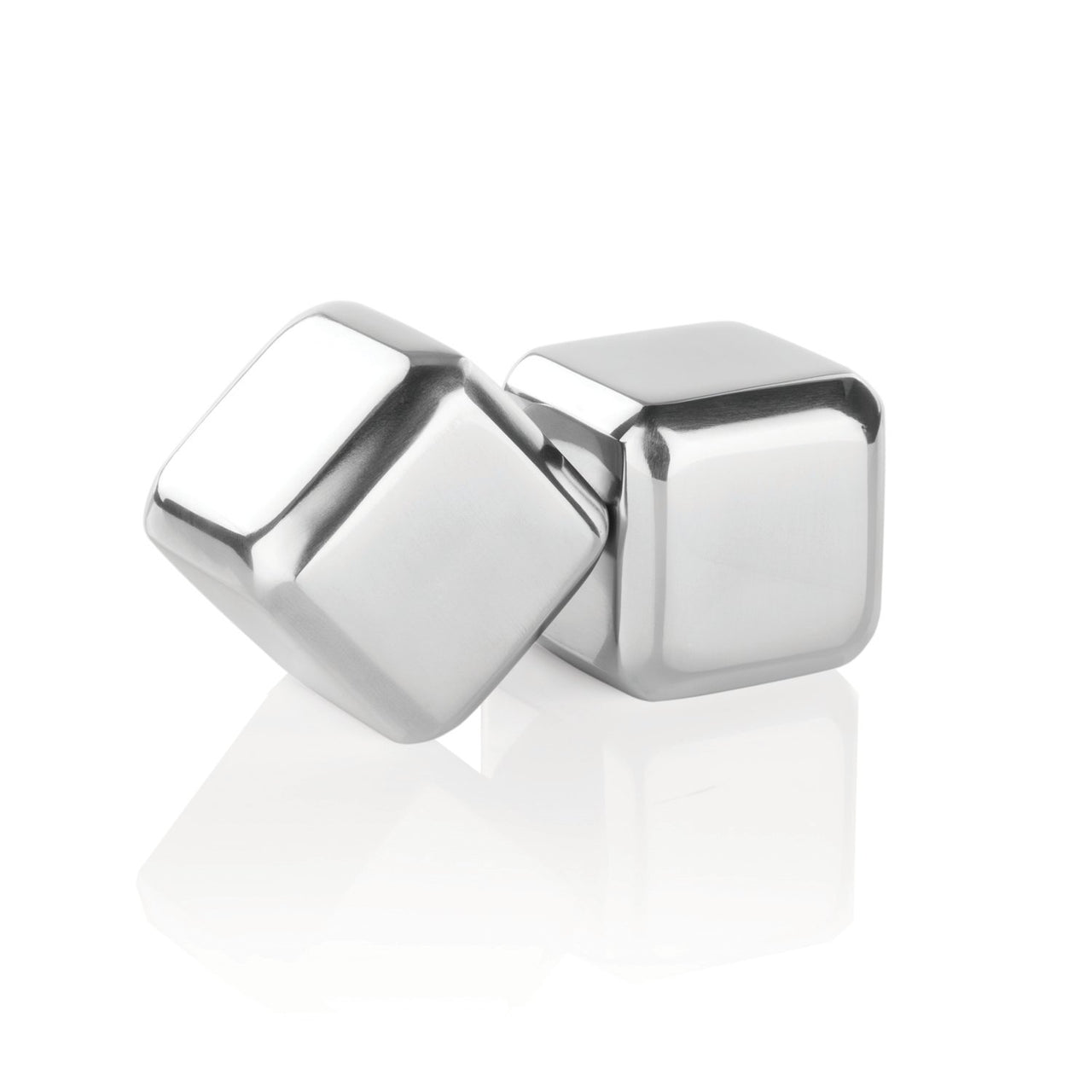 Glacier Rocks Large Cubes in Stainless Steel, Set of 2 by Viski barware