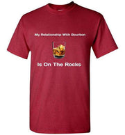 Whiskey T Shirt -Relationship On The Rocks - alternate angle