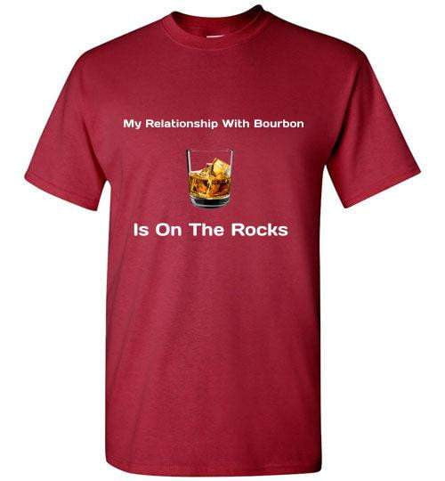 Whiskey T Shirt -Relationship On The Rocks - alternate angle