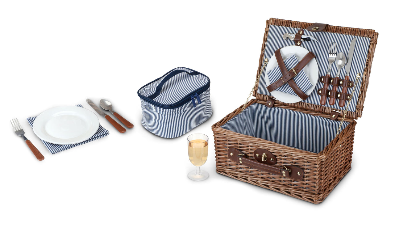 Newport Wicker Picnic Basket Set by Twine - hero view
