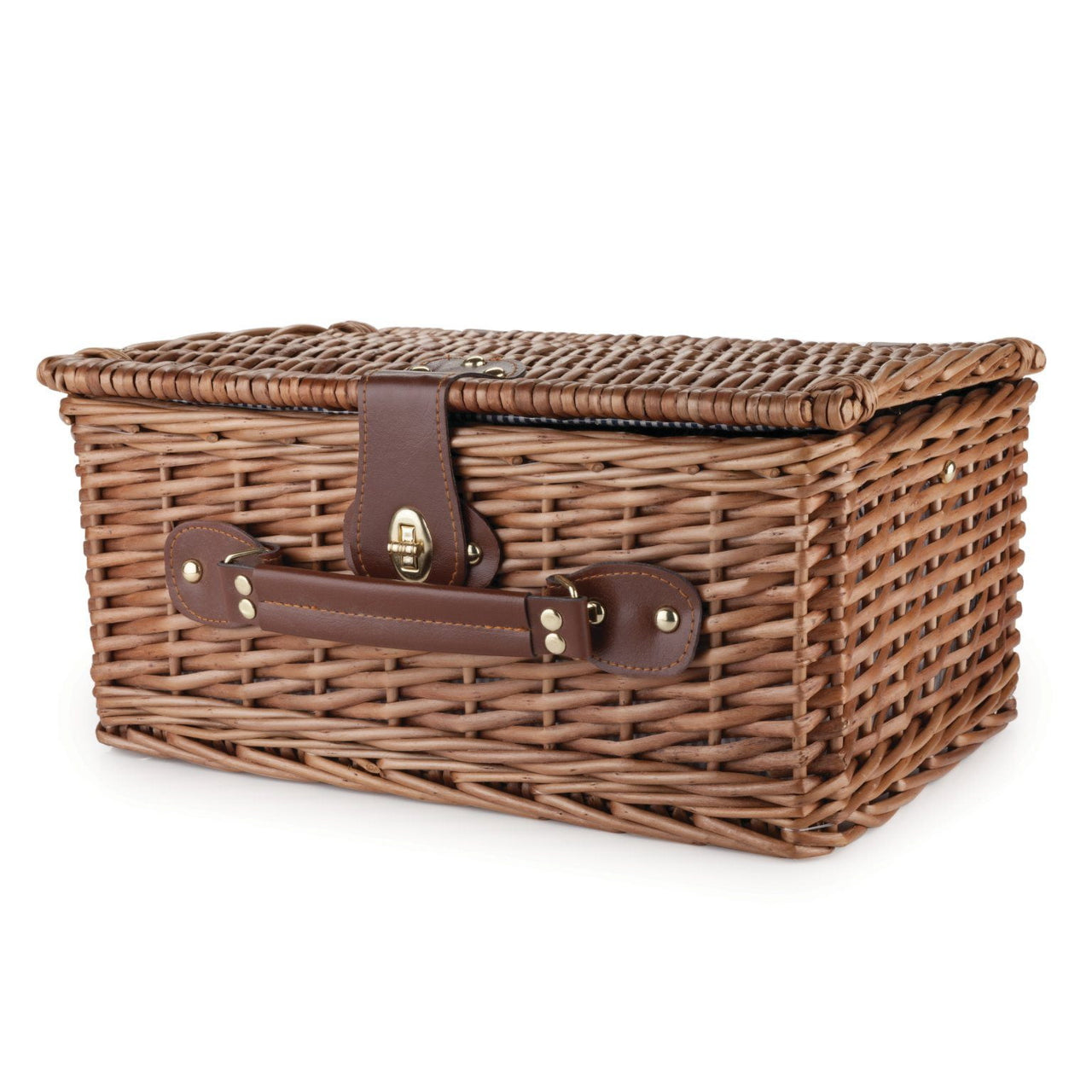 Newport Wicker Picnic Basket Set by Twine - detail view